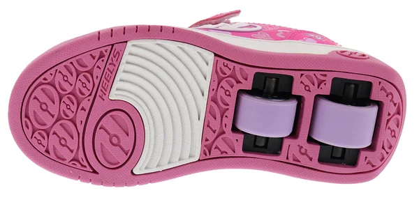 Heelys Unisex Children's Dual Up X2 - Hot Pink/White/Hearts