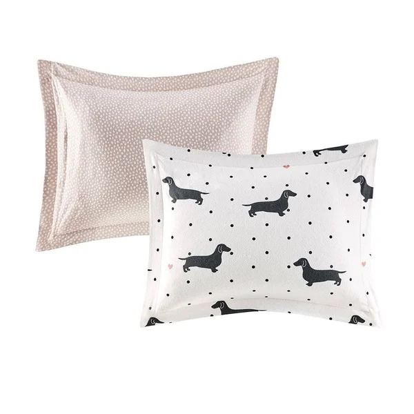 True North by Sleep Philosophy - Cozy Flannel Duvet Set - Olivia Dog - Full/Queen
