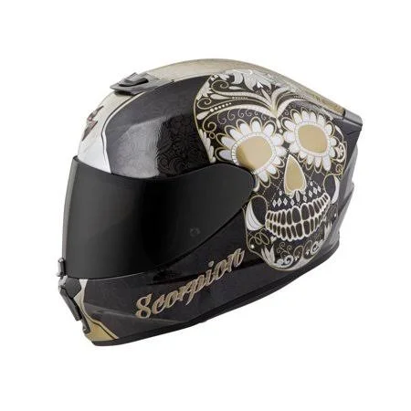 Scorpion Helmet EXO-R420 Sugarskull Helmet, Size: XL, Black