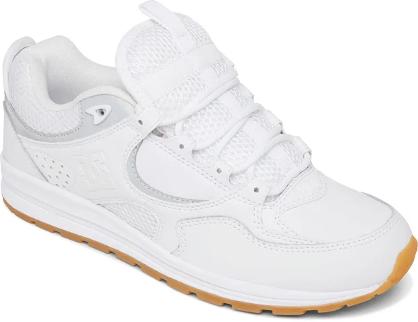 DC Kalis Lite Mens White Leather Lace Up Athletic Skate Shoes