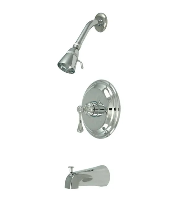 Kingston Brass Gkb2632bl Water Saving Metropolitan Tub & Shower Faucet with Lever Handle, Polished Brass