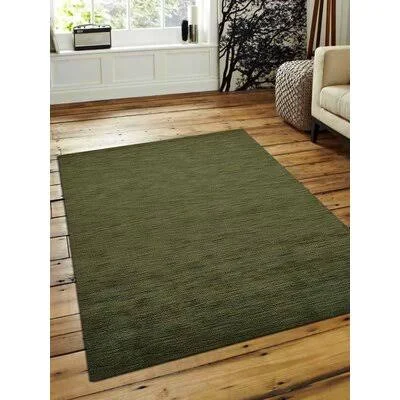 Handmade Tufted Green Area Rug Bay Isle Home