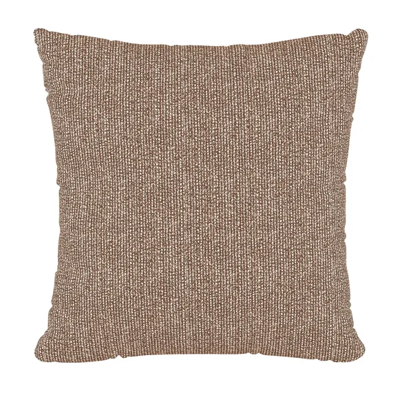 Textured Square Throw Pillow Brown/Cream - Skyline Furniture