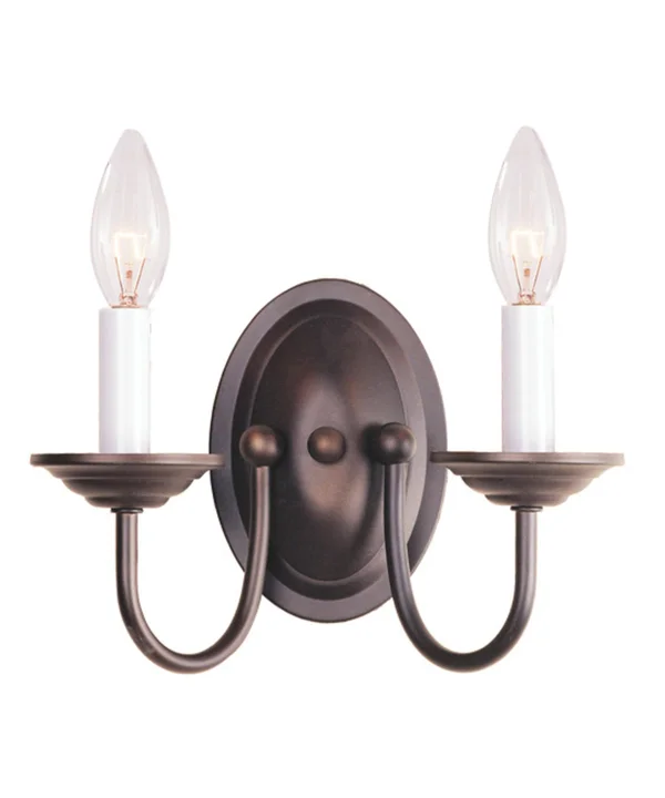 Livex Lighting 4152-07 Home Basics - 2 Light Wall Sconce Bronze
