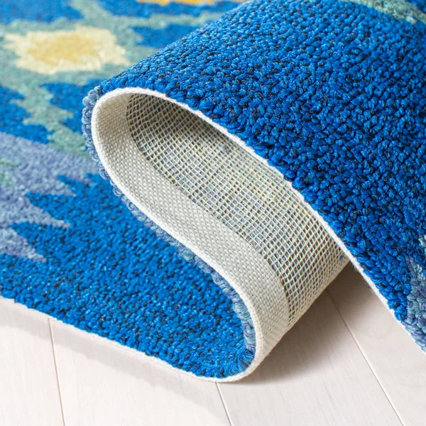 Safavieh Four Seasons Indigo & Yellow Area Rug; Round 6&