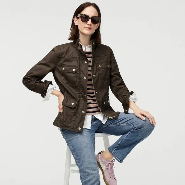 J.Crew Womens The Tall Downtown Field Jacket (Size Tall Medium Tall)