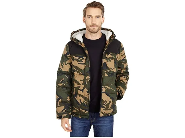 Levi&s Sherpa Fleece Hoodie Puffer Jacket - Blackcassiccamo XL