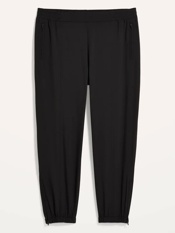 Old Navy Women's Mid-Rise StretchTech Plus-Size Jogger Pants - Black Jack - Plus Size 2x