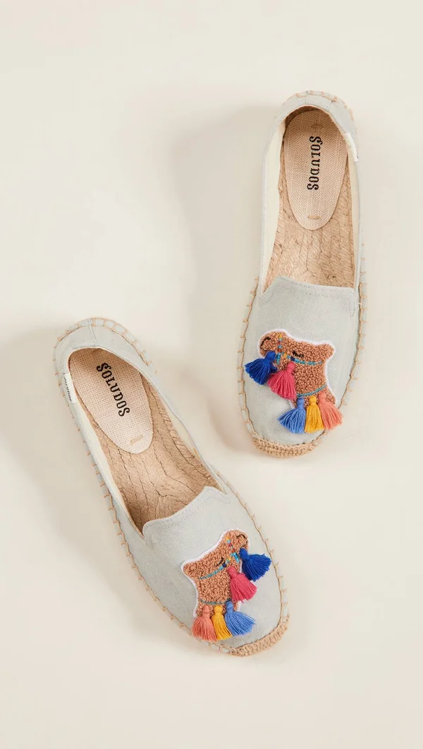 Soludos Tassel Camel Espadrille - Chambray - 5.5