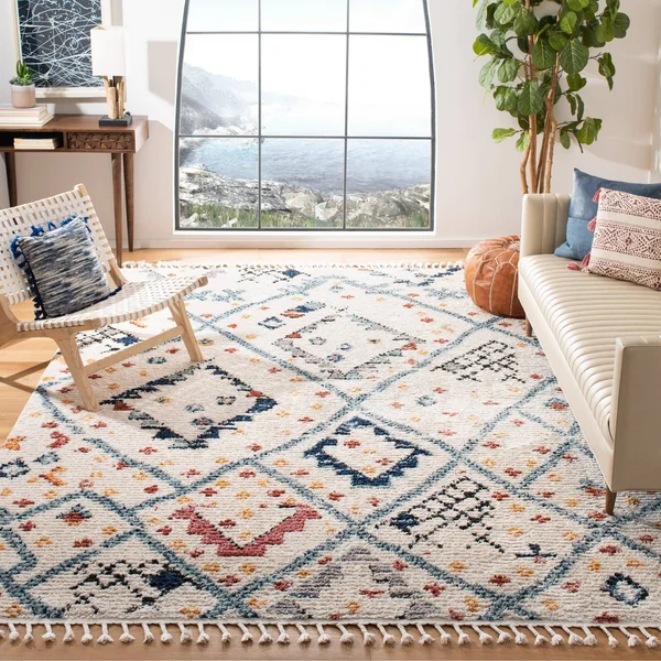 Safavieh Morocco Riina Tribal Rug (6&7x22 x 6&7x22 Round - Ivory/Multi)