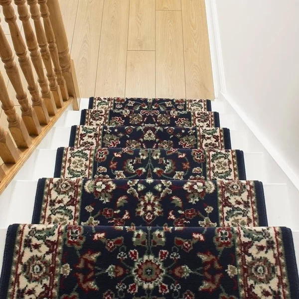 runrug USA Persian Blue Stair Carpet Runner Length: 8 foot, Widths