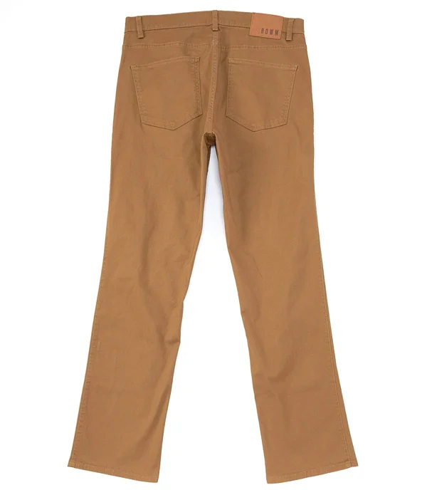 Rowm 5-Pocket Stretch Twill Pants - Mens, 32 34, Camel - Dillard&s Exclusive