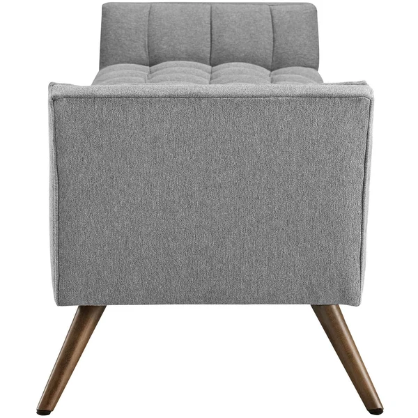 Modway Response Fabric Bench, Gray