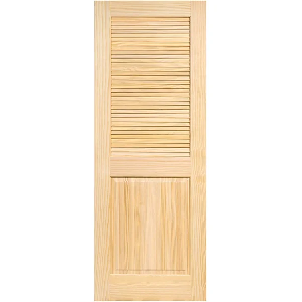 Kimberly Bay Louvered Solid Wood Unfinished Slab Standard DOOR - White