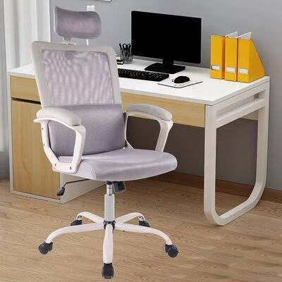 Mesh Drafting Chair Inbox Zero Upholstery Color: Gray