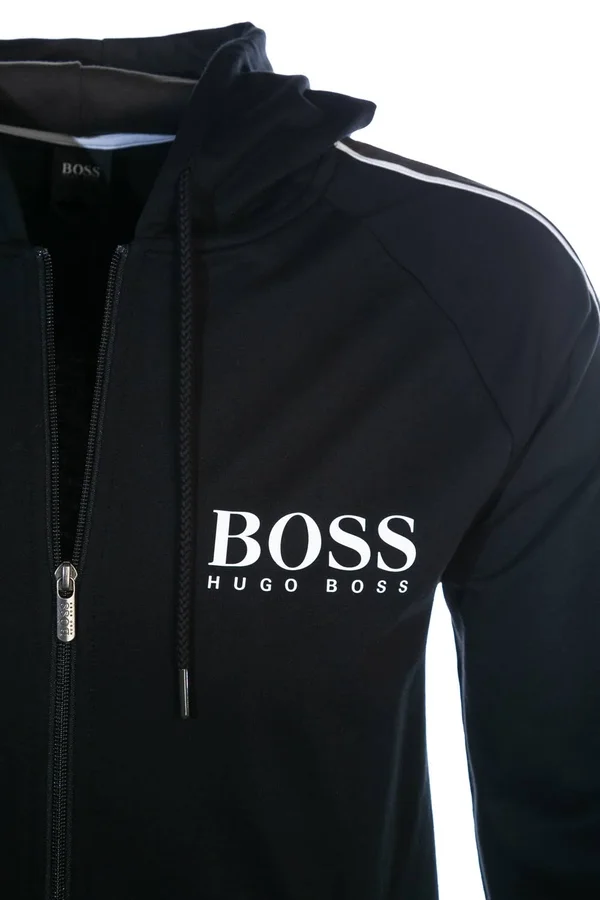 BOSS Bodywear Authentic Zip Through Hoody Black Large