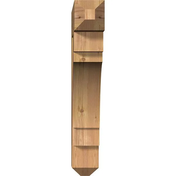 Ekena Millwork BKT06X30X34MRC04SWR 5 1/2x22W x 30x22D x 34x22H Merced Craftsman Smooth BRACKET - Western Red Cedar
