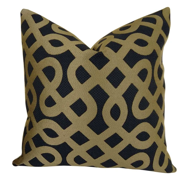 Plutus Graphic Maze Handmade Throw Pillow Double Sided 20x22 x 26x22 Standard
