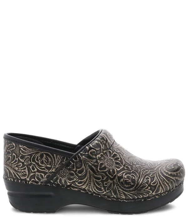Dansko Women's Professional Black Antique Tooled Clog 40