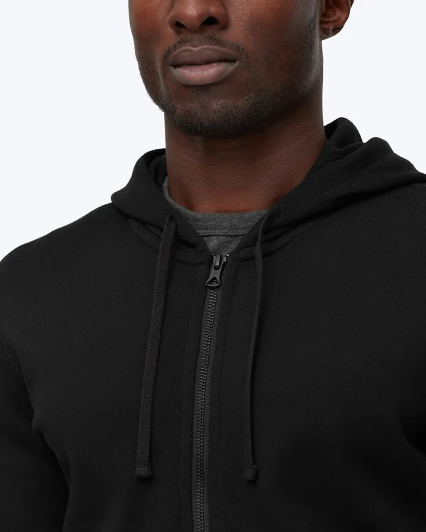 Reigning Champ Lightweight Terry Full Zip Hoodie - Black - S