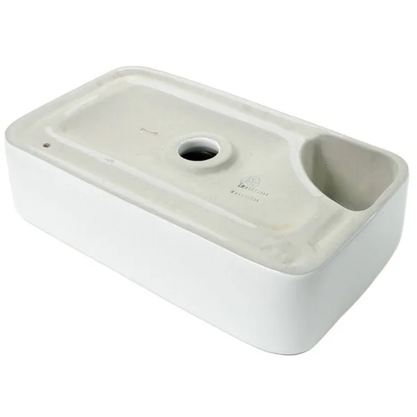Caracalla Ceramica Ceramic Rectangular Vessel Bathroom Sink, White CA4121