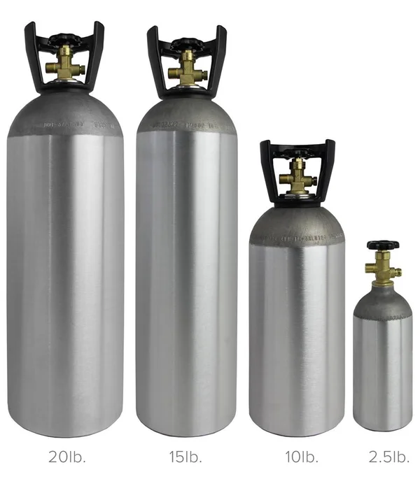 Kegco C25H 2.5 lb. Aluminum CO2 Tank