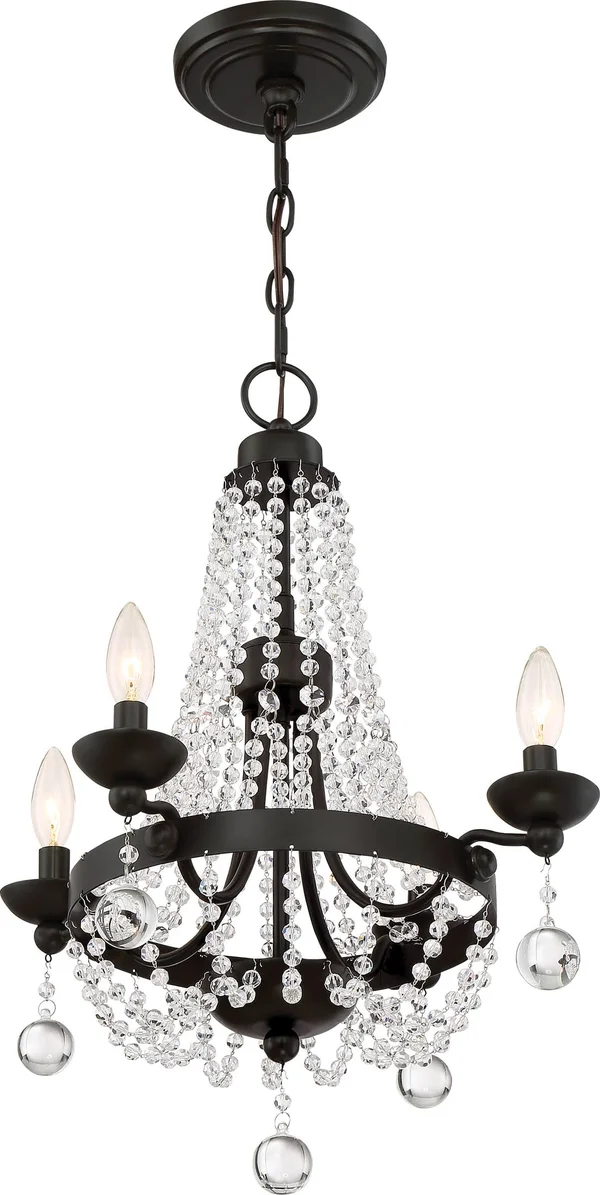 Quoizel Livery 4 Light Chandelier, Western Bronze - LVY5004WT