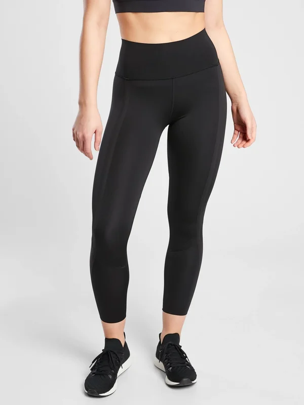 Athleta Women's High Gear 7/8 Tight Black Tall Size M