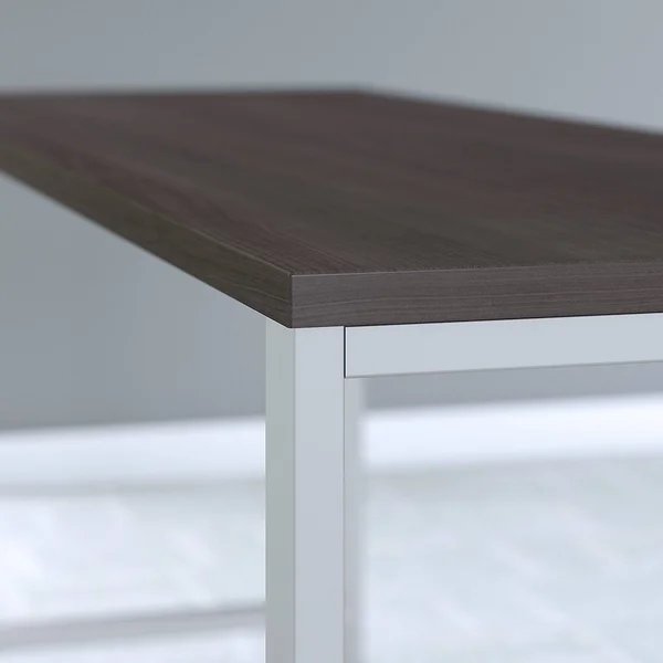 Bush Business Furniture 400 Series 72w x 24d Table Desk with Metal Legs, Platinum Gray