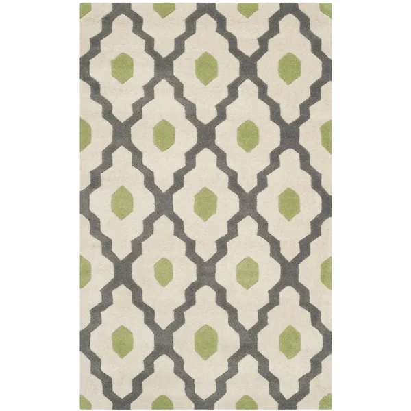 Safavieh 3& x 5& Chatham CHT748D Ivory - Dark Grey Rug