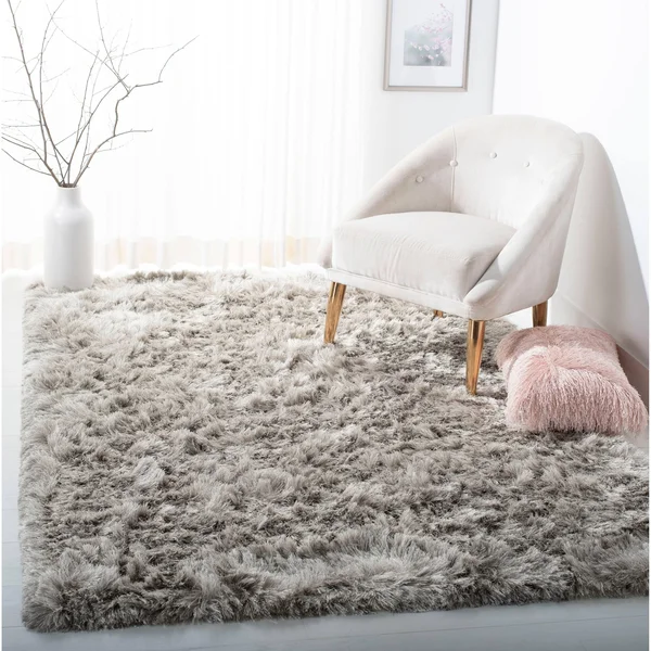 Safavieh Ocean Shag 101 Area Rug - Light Grey, 10& x 14& Rectangle