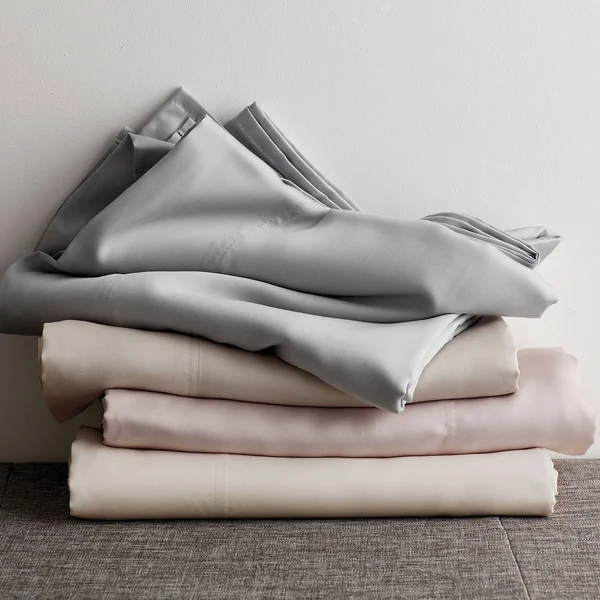Legends Hotel Tencel Lyocell Sateen Flat Sheet - Sterling - Gray, Size King, The Company Store