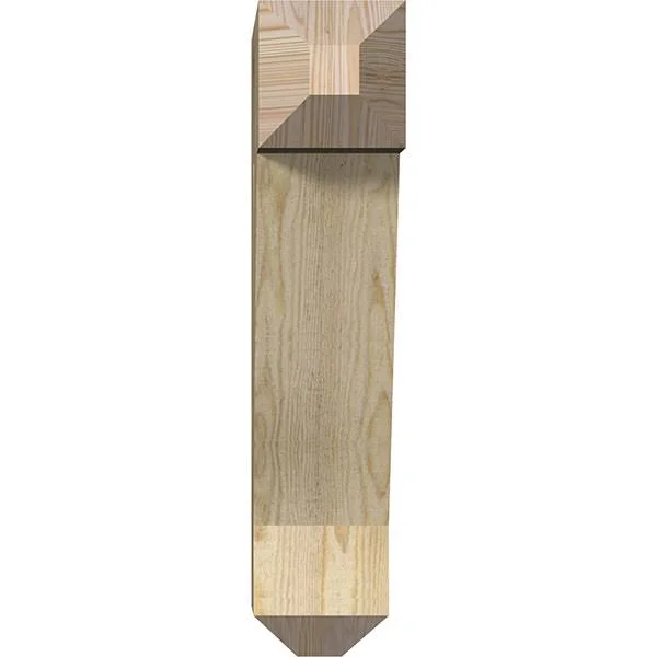 Ekena Millwork BKT06X20X28TRA04RDF 6x22W x 20x22D x 28x22H Traditional Craftsman Rough Sawn BRACKET, Douglas Fir