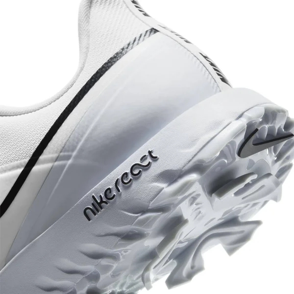 Nike React Infinity Pro Golf Shoes - White/Black/Metallic Platinum