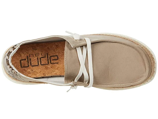 Hey Dude Wendy Python Shoe Women's, Brown, 10