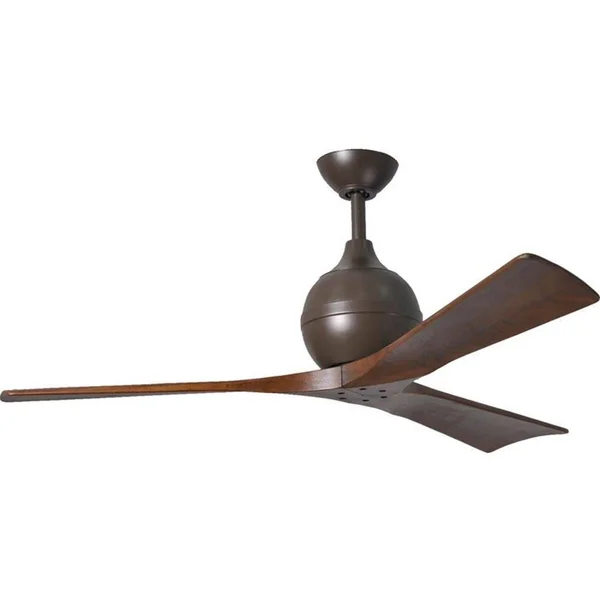 Matthews Fan Company IR3-BK-BW-42 Irene 42 inch 3 Blade Paddle Ceiling Fan in Black