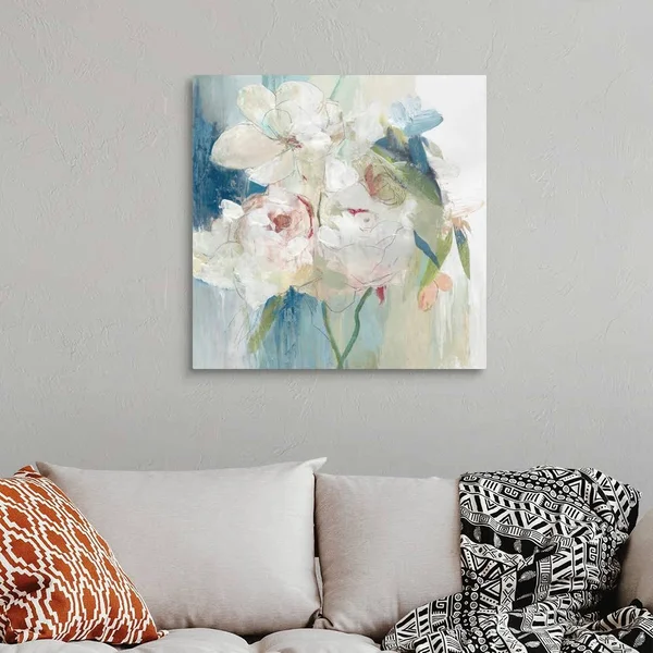 Blissful Peony I - Canvas Wall Art, 30x30, Great Big Canvas