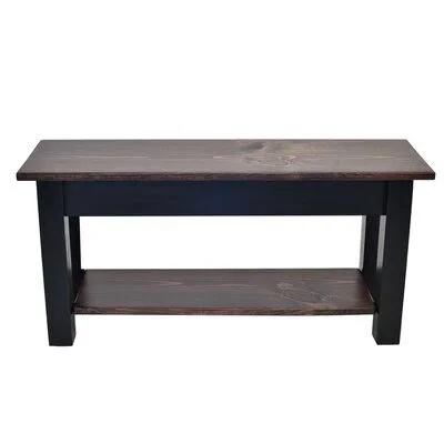 Halma Wood Storage Bench Gracie Oaks Size: 17x22 H x 54x22 W x 12x22 D