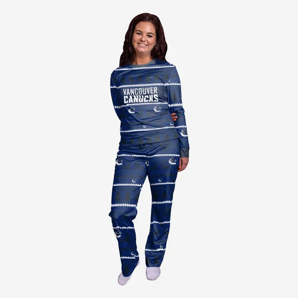Vancouver Canucks NHL Family Holiday Pajamas