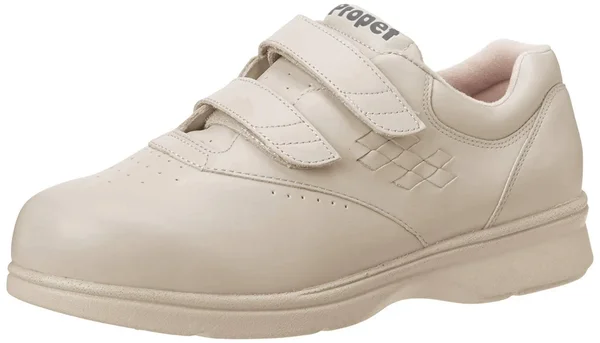 Propet Women's Vista Hook-and-Loop Walking Shoe Oxford - Bone Size 5.5