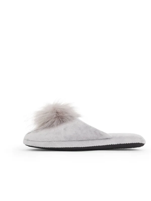 Patricia Green Daisy Pouf Slipper Charcoal, 7/S