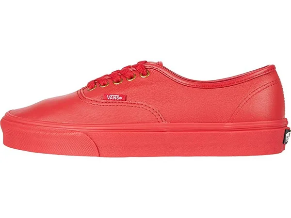 Vans Authentic Skate Shoes (leather) Red : Men's 5.5 - Women's 7