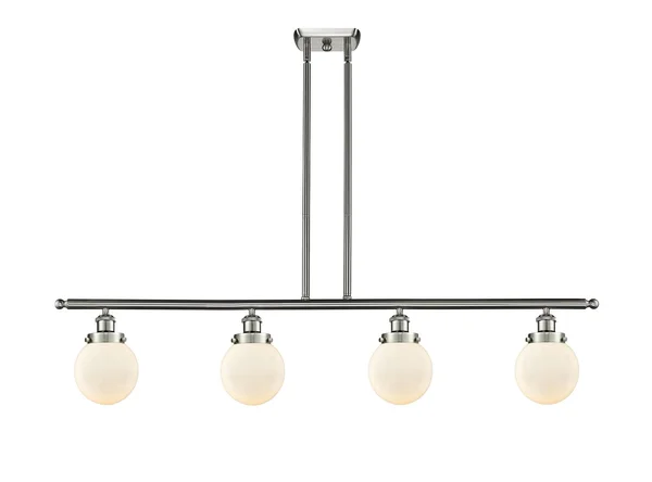 Innovations 916-4i-sn-g201-6-led Beacon 4 Light 48 inch Island Light in Brushed Satin Nickel