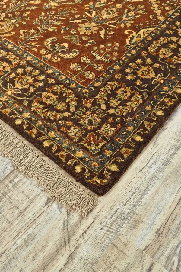 Feizy Amore 8327F Cinnamon - Plum 5& x 8& Area Rug