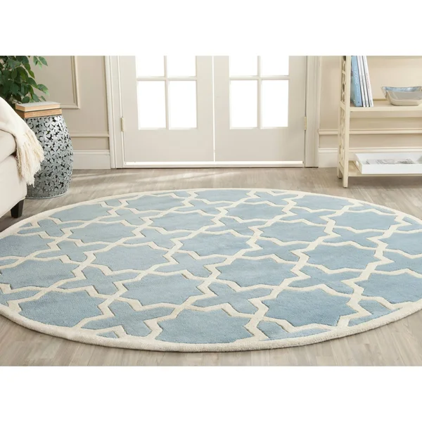 Safavieh Chatham Dark Blue & Ivory 4& x 4& Square Rug