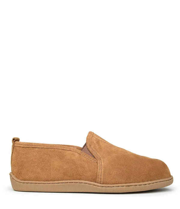 Minnetonka Twin Gore Sheepskin 7 Men's Tan