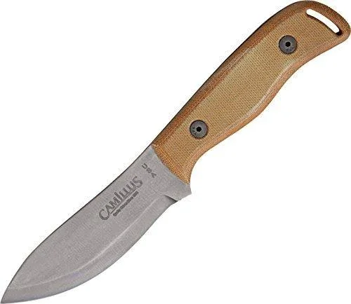 Camillus Bush Crafter with Leather Sheath Micarta Handle Plain