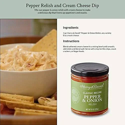 Harry & David Classic Recipe Pepper & Onion Relish, 10 Ounces (12-Pack)