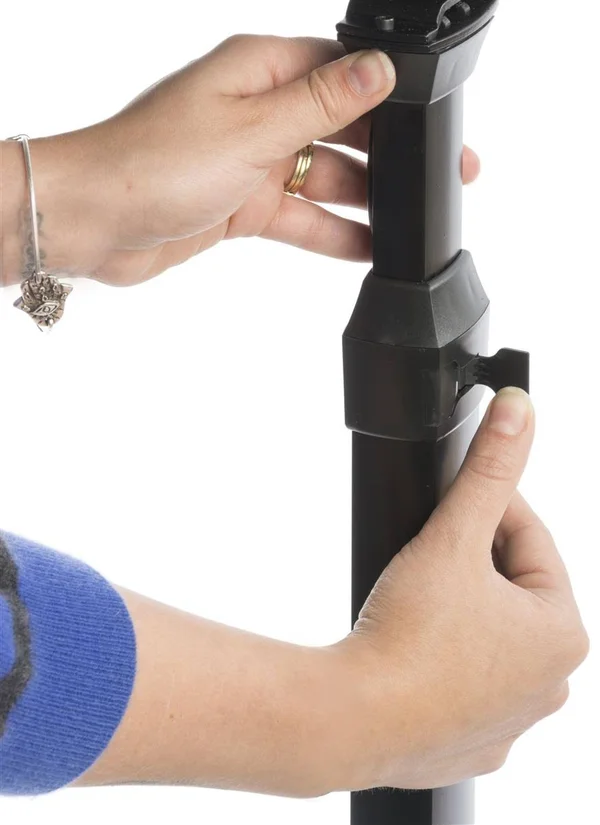 Black Magazine Holder Rack with Height Adjustable Base