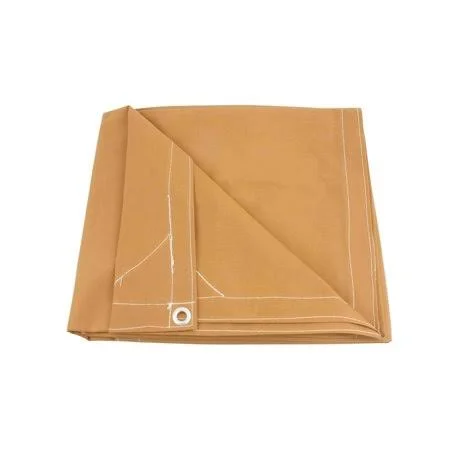 10& x 12& Tan Canvas Tarp 12oz Heavy Duty Water Resistant - Beige